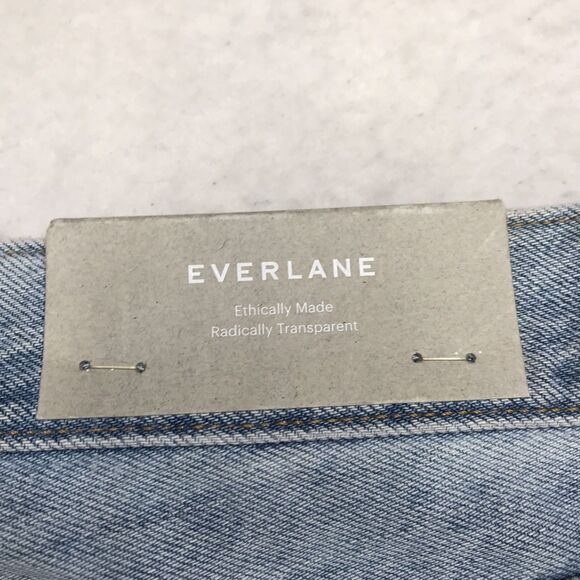 NWT EVERLANE Jean Women 32(38x28) Relaxed Straight Hi Rise Light Wash Organic - Picture 6 of 16